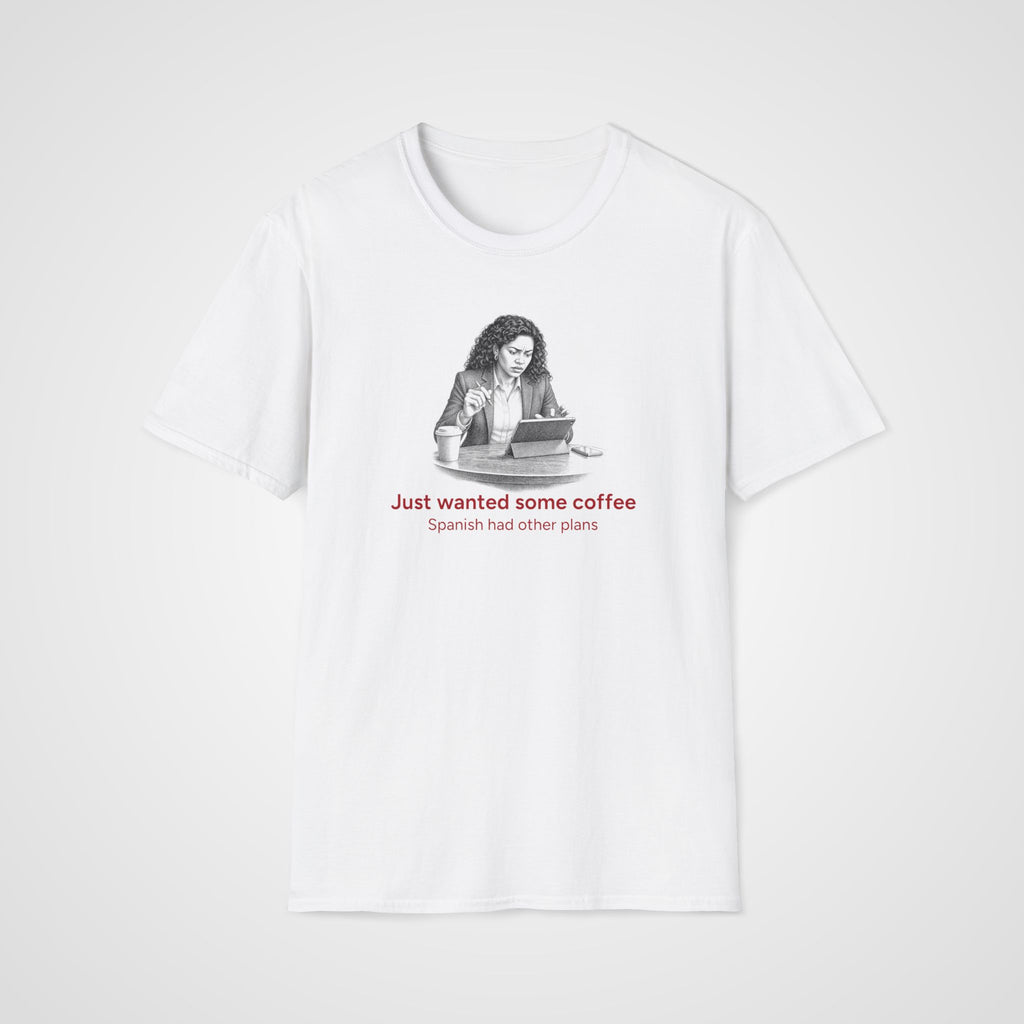 Coffee vs Spanish T-Shirt in White