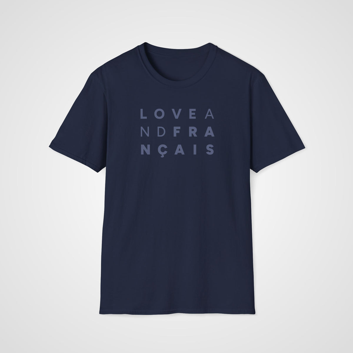 Love and Français T-Shirt in Navy