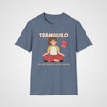 Spanish Tranquilo Study T-Shirt in Heather Indigo