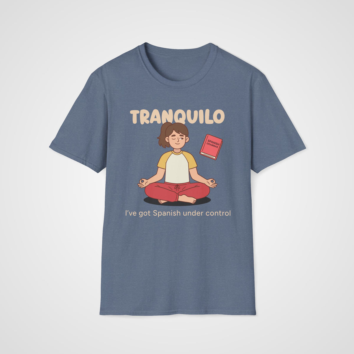Spanish Tranquilo Study T-Shirt in Heather Indigo
