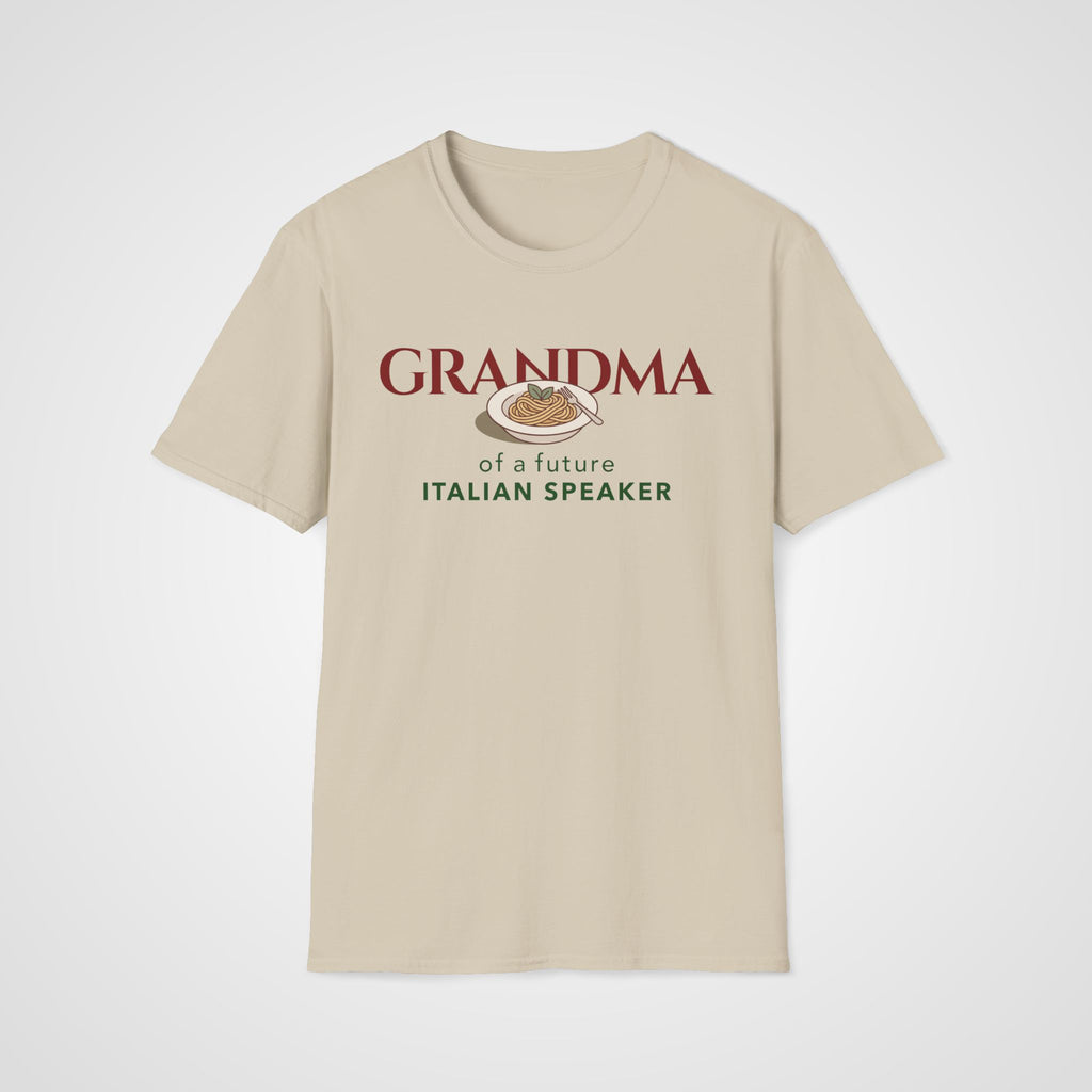 Italian Learner Grandma T-Shirt in Sand