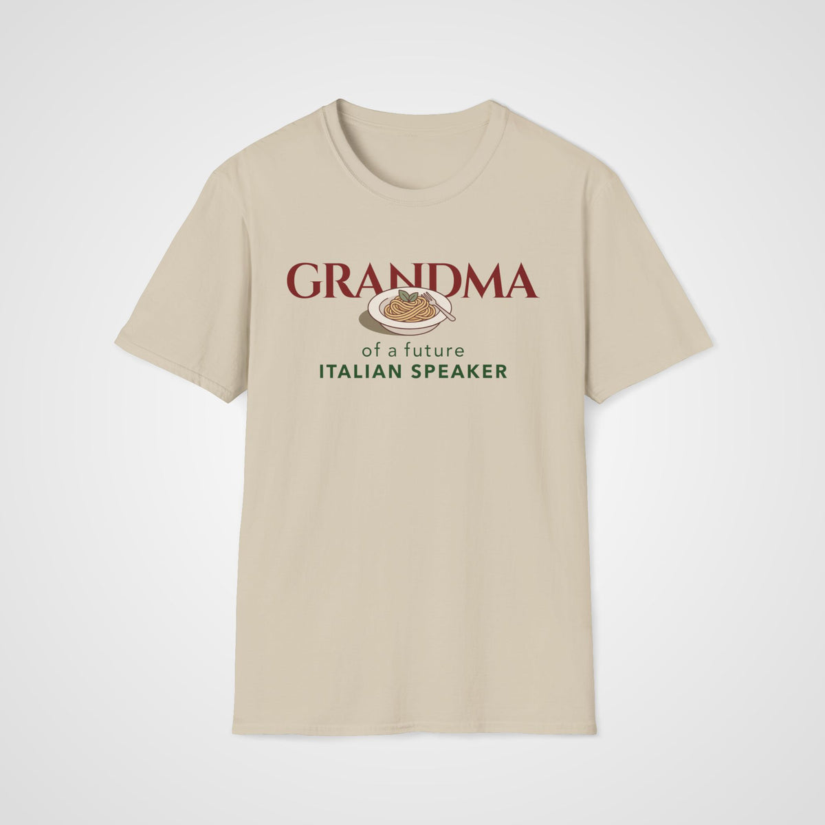 Italian Learner Grandma T-Shirt in Sand