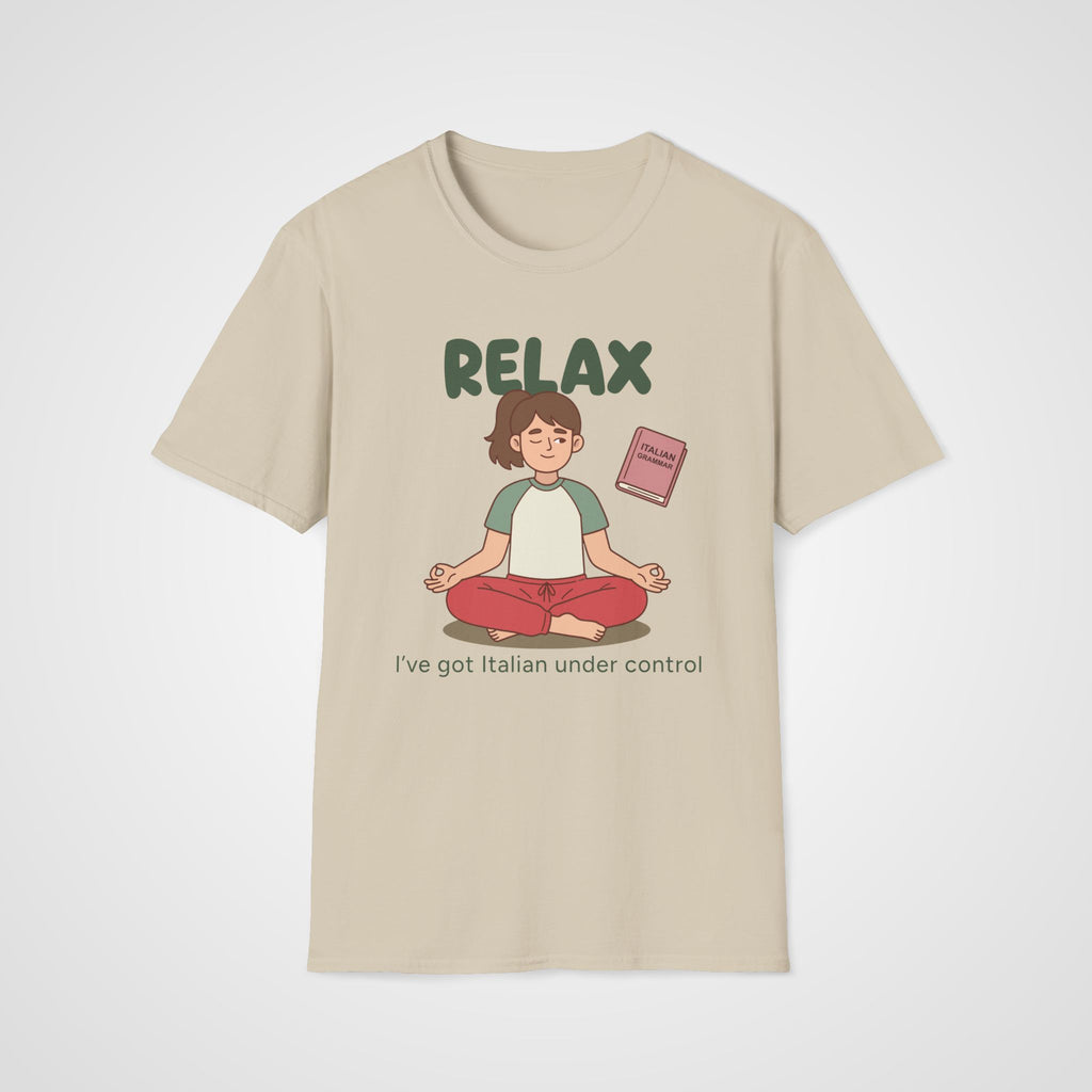 Italian Under Control T-Shirt in Sand