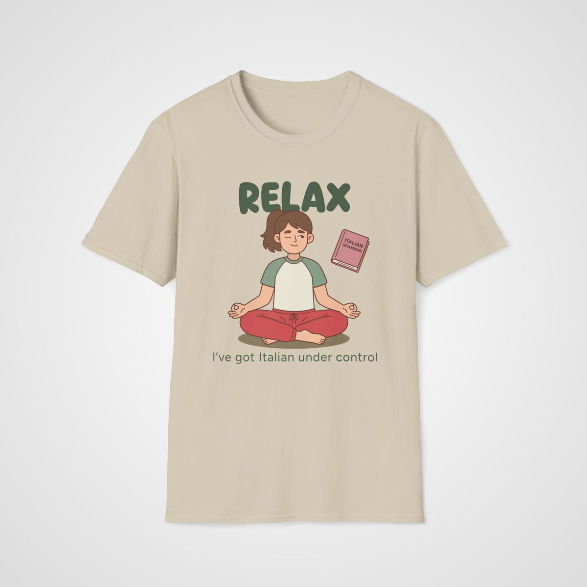 Italian Under Control T-Shirt in Sand