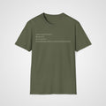 Bonjour Croissant French T-Shirt in Military Green