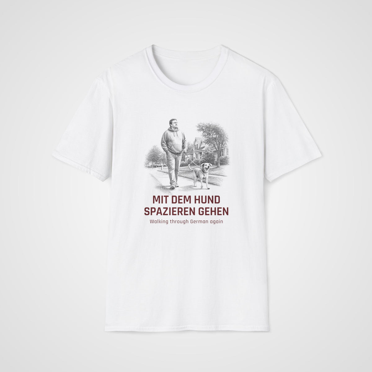 German Dog Walk T-Shirt in White