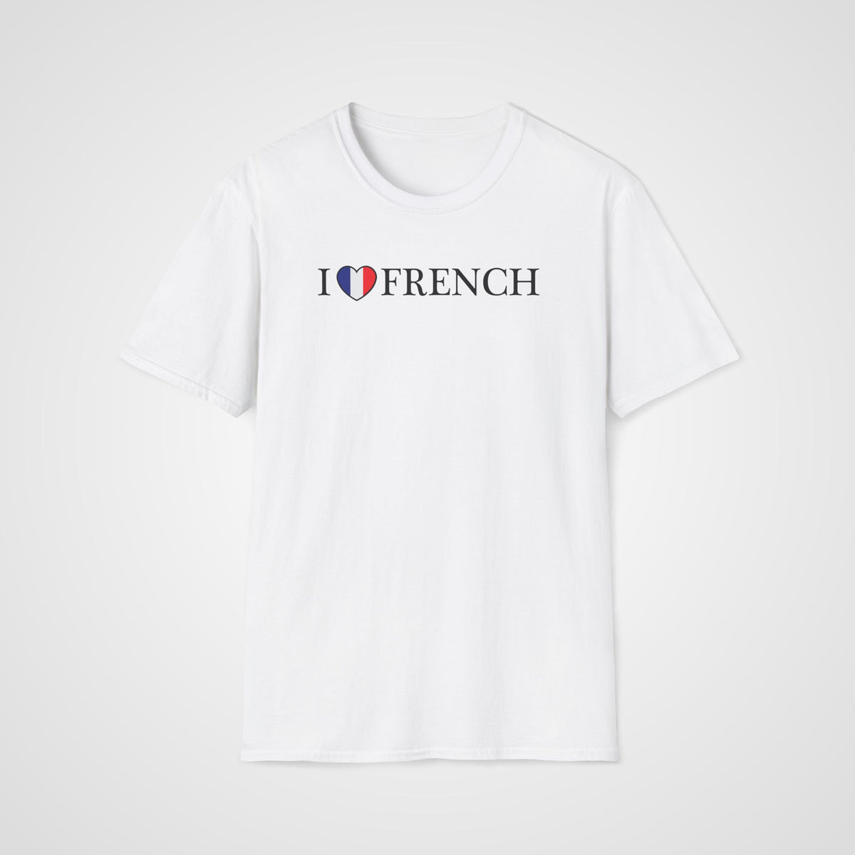 I Love French Flag Heart T-Shirt in White