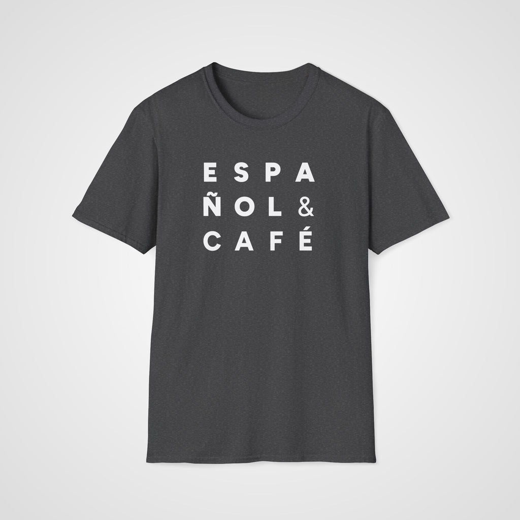 Español & Café T-Shirt in Dark Heather