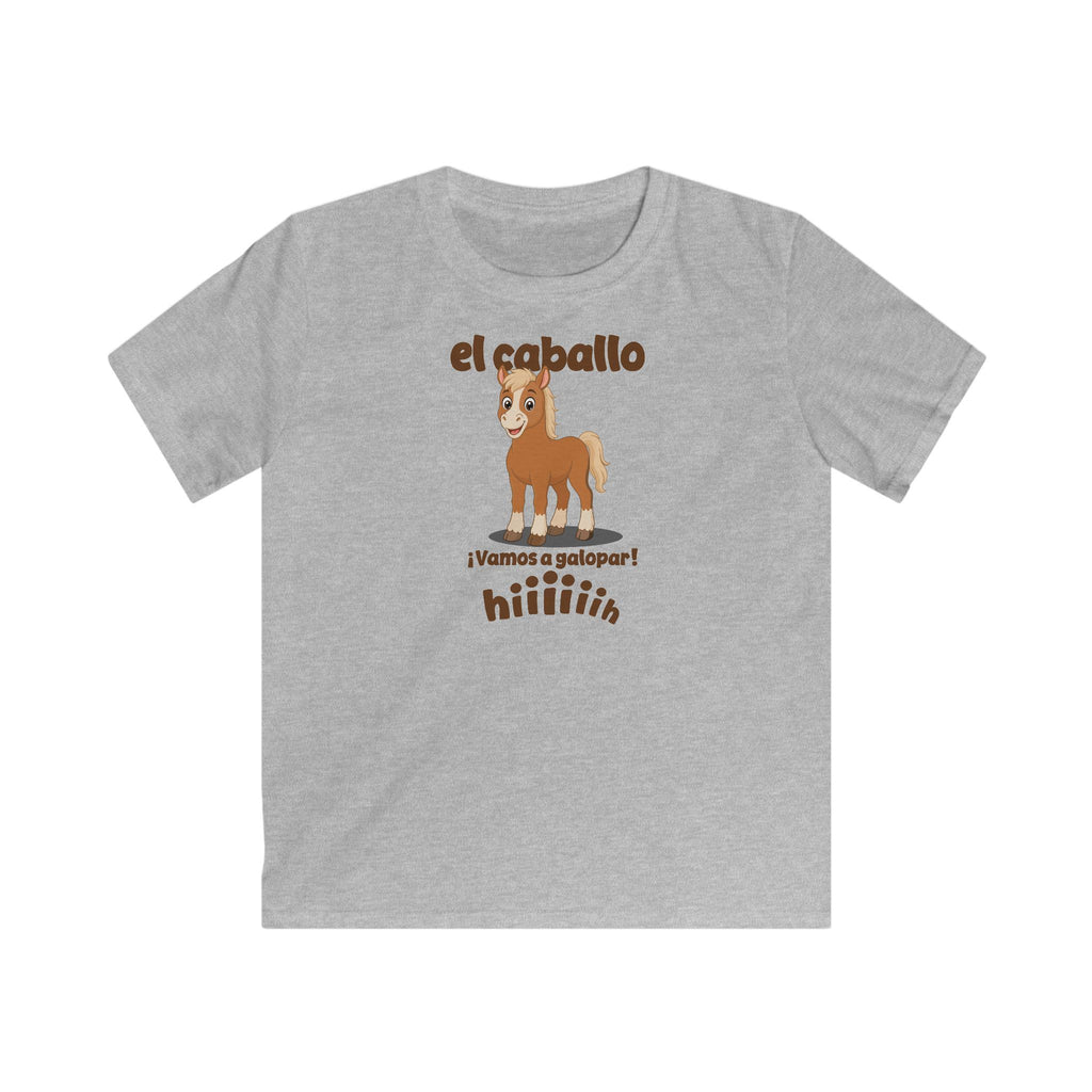 El Caballo Kids T-Shirt in Sport Gray