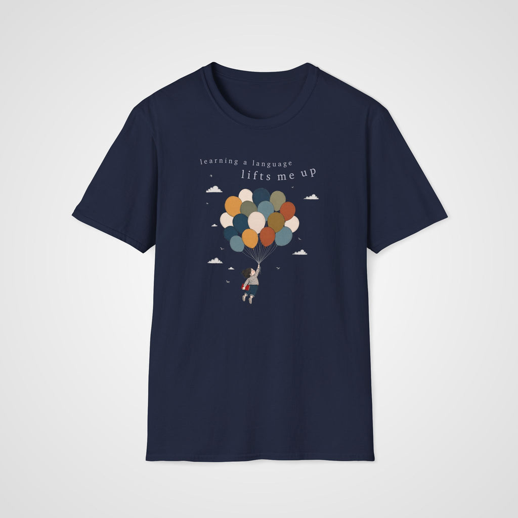 Language Learning T-Shirt in Navy