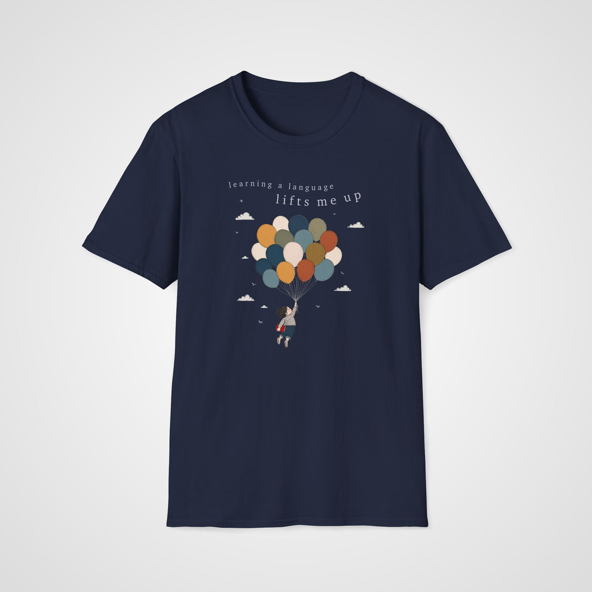 Language Learning T-Shirt in Navy