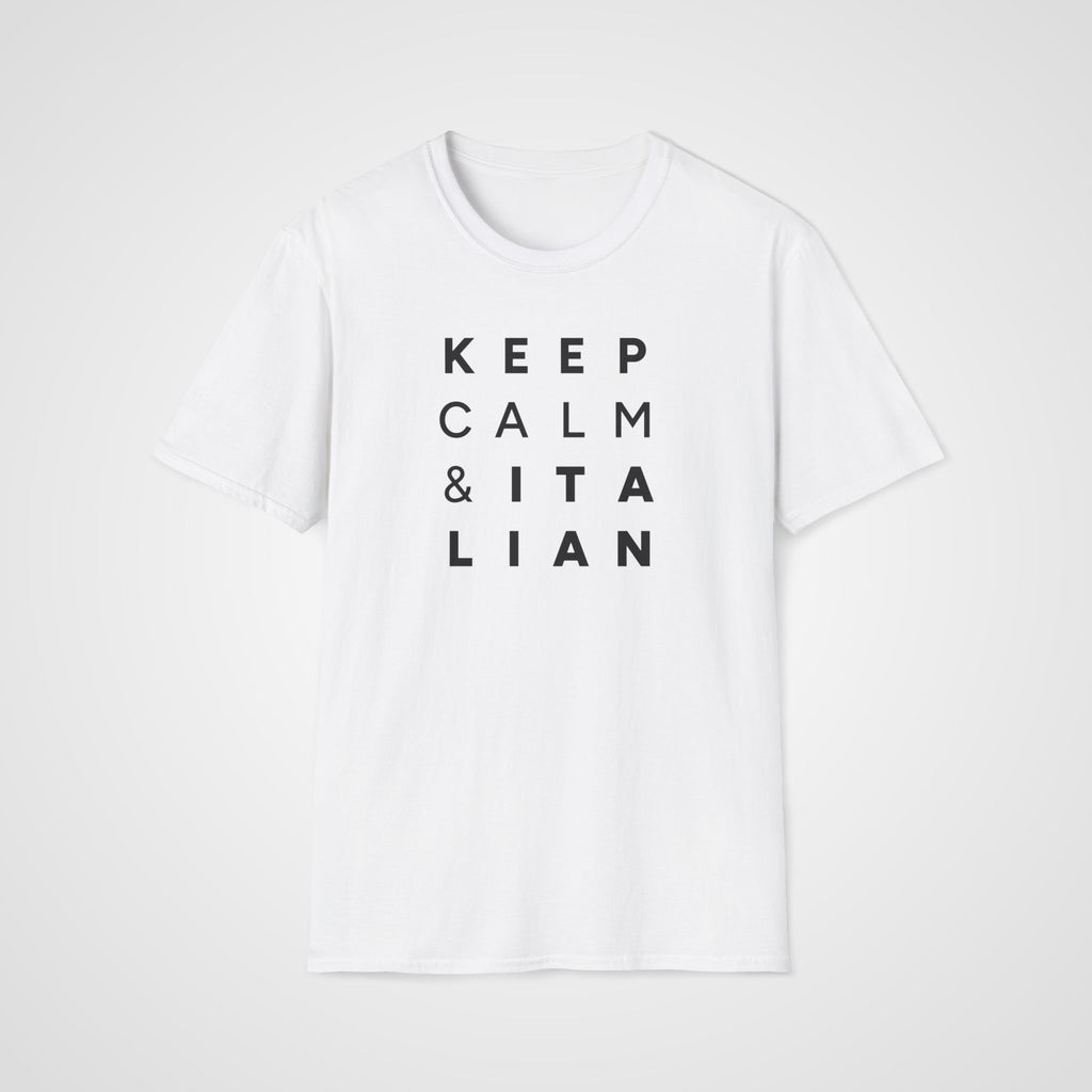 Keep Calm & Italian T-Shirt in White