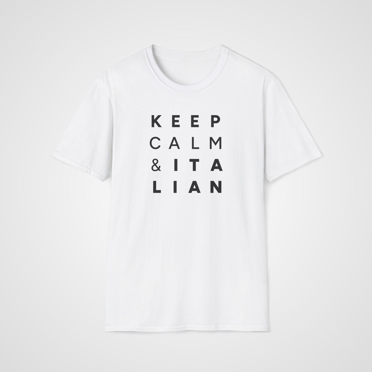 Keep Calm & Italian T-Shirt in White