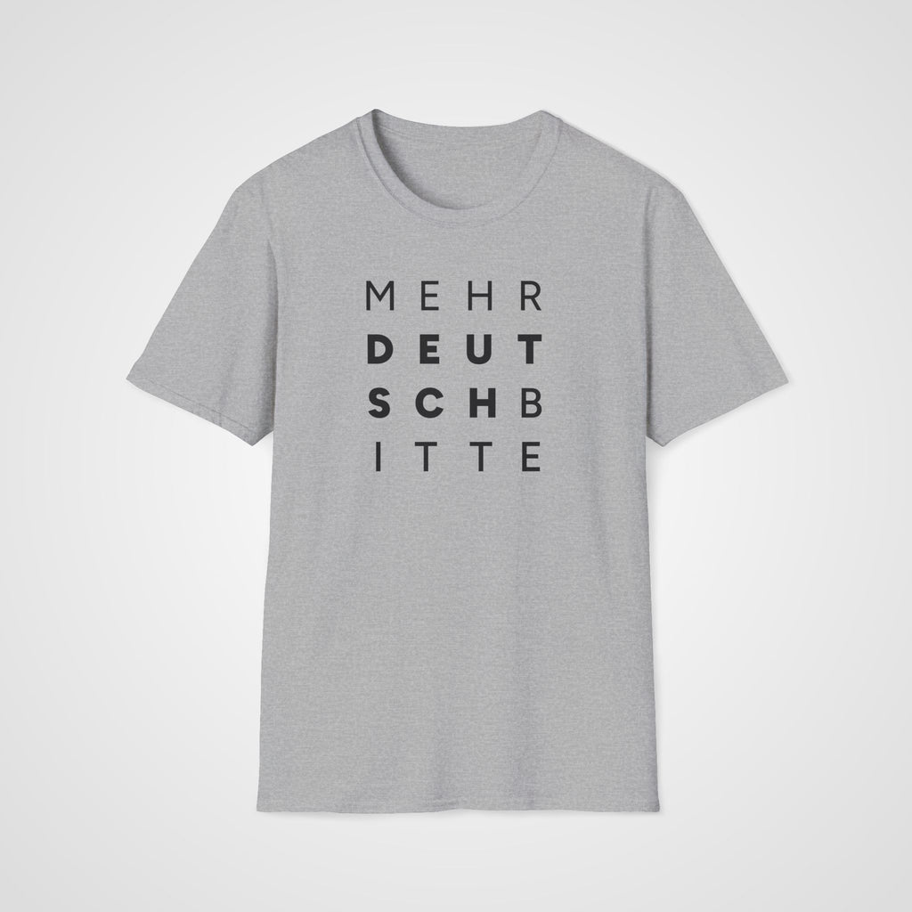 Mehr Deutsch Bitte T-Shirt in Sport Gray