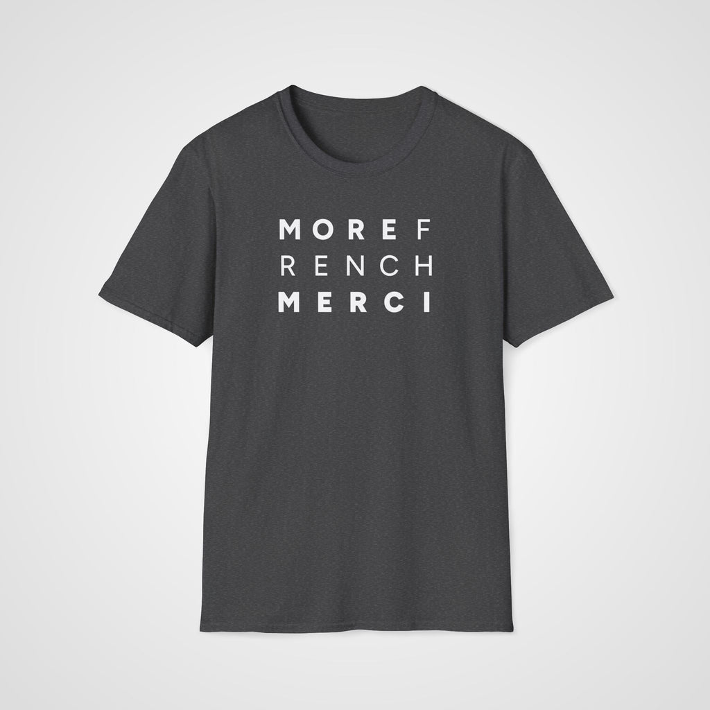 More French, Merci!T-Shirt in Dark Heather