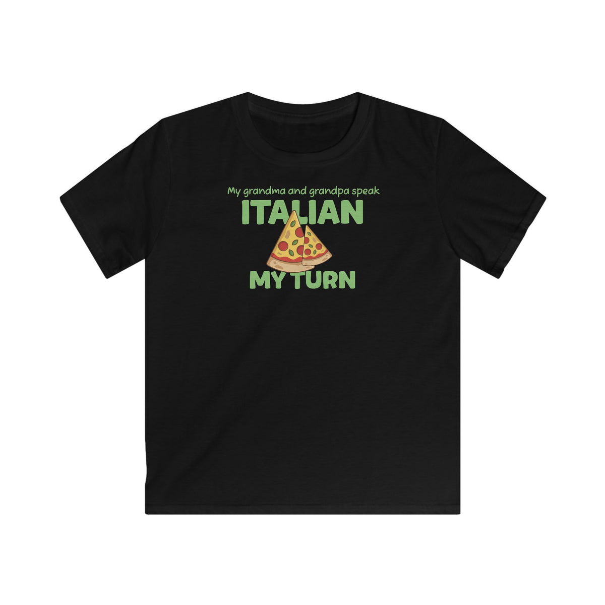 Italian Grandparents Kids T-Shirt in Black