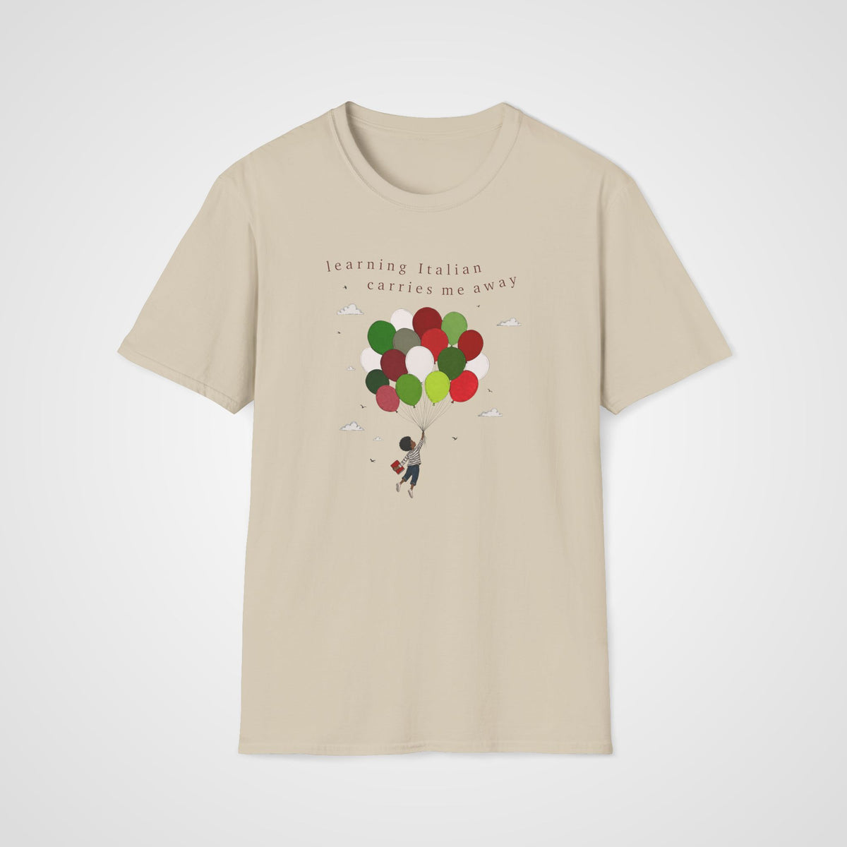 Italian Carries Me Away T-Shirt in Sand