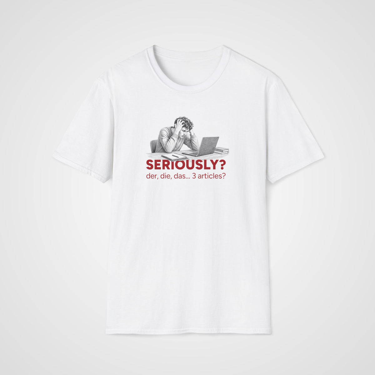 Three German Articles T-Shirt in White