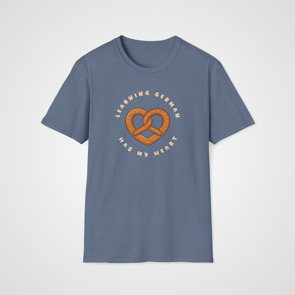 German Has My Heart T-Shirt in Heather Indigo