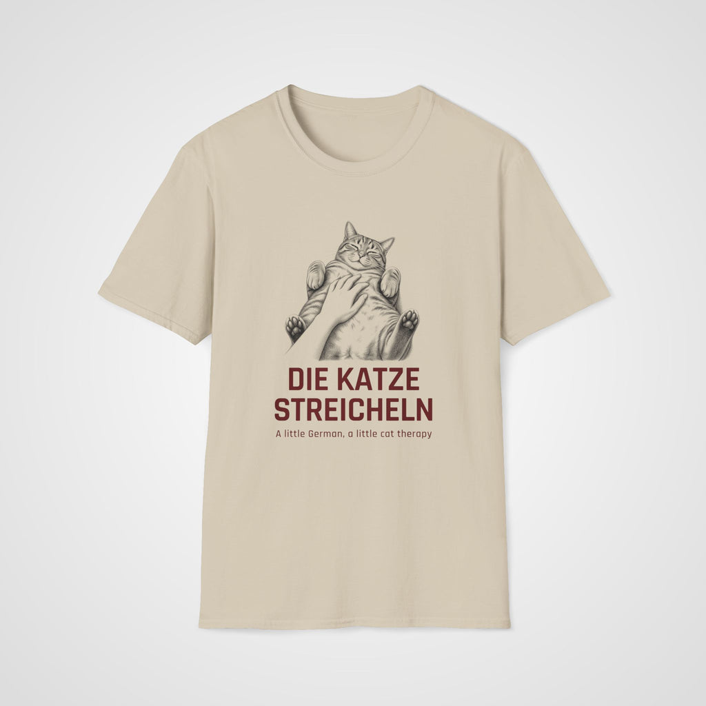 Die Katze Streicheln T-Shirt in Sand