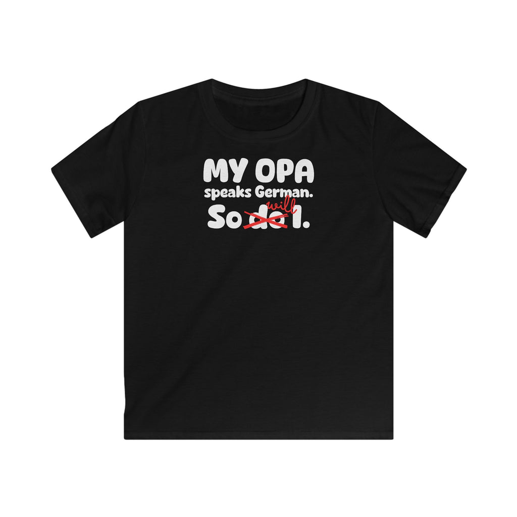 German Opa Legacy Kids T-Shirt in Black