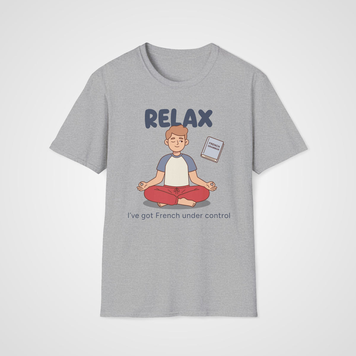 French Grammar Relax T-Shirt in Sport Gray