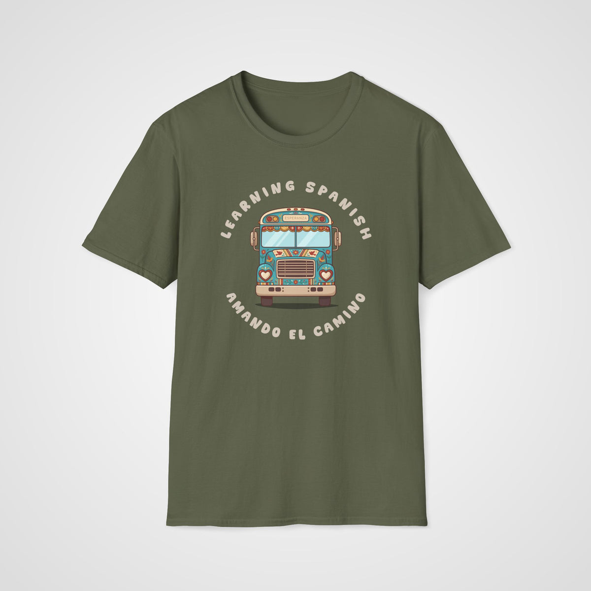 Amando el Camino T-Shirt in Military Green