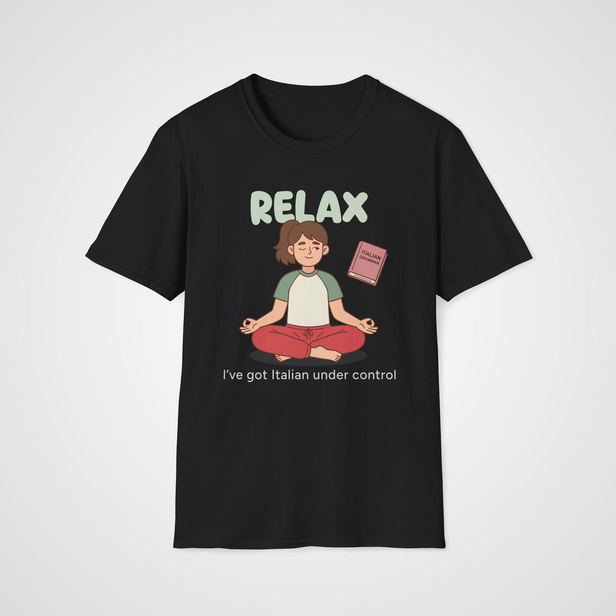 Italian Under Control T-Shirt in Black