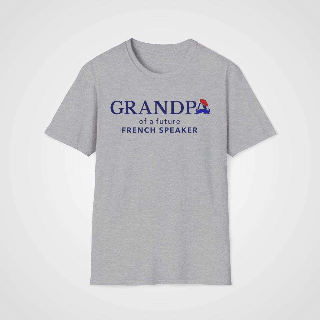 French Learner Grandpa T-Shirt in Sport Gray