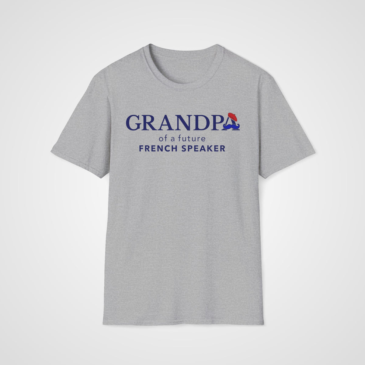 French Learner Grandpa T-Shirt in Sport Gray