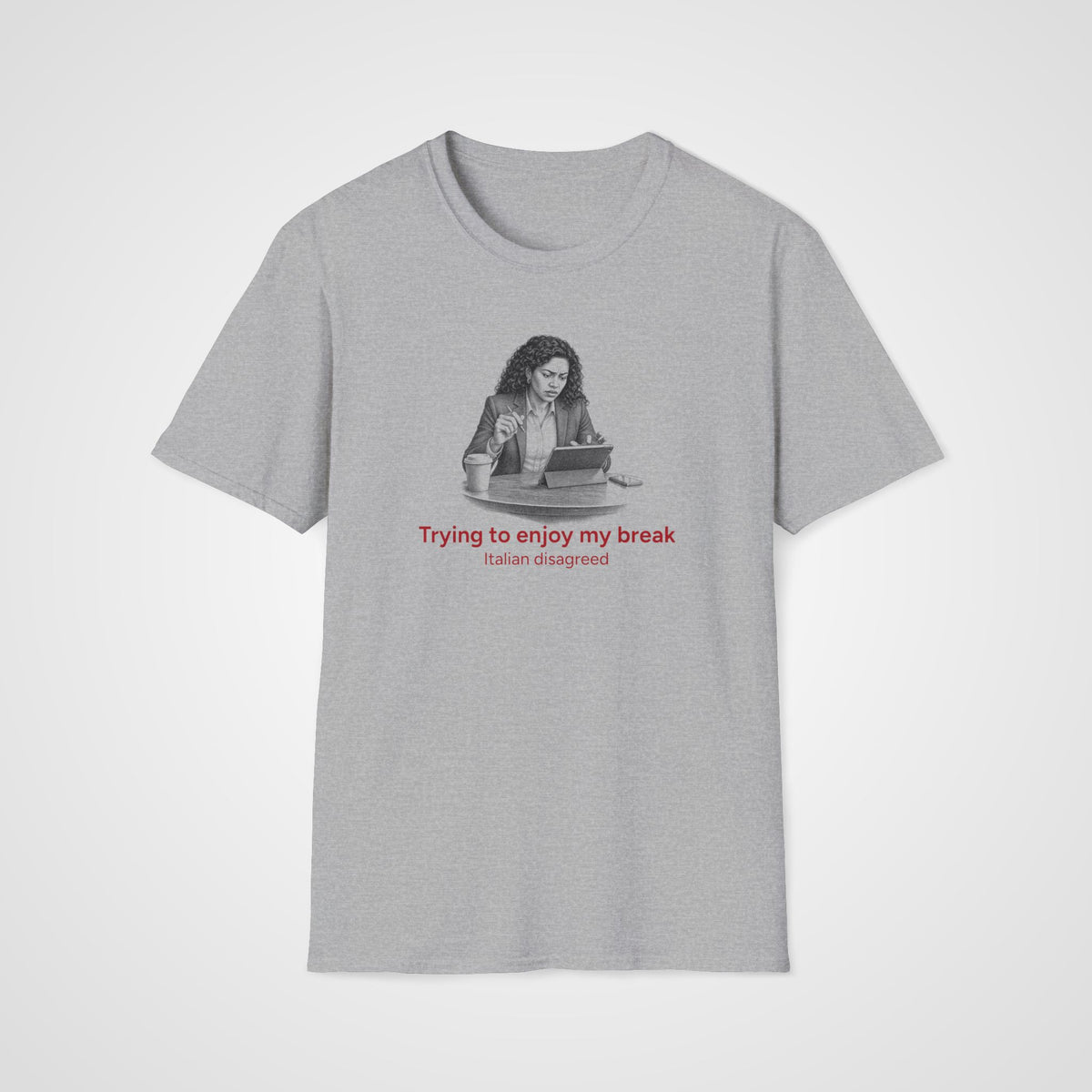 Italian Disagreed T-Shirt in Sport Gray