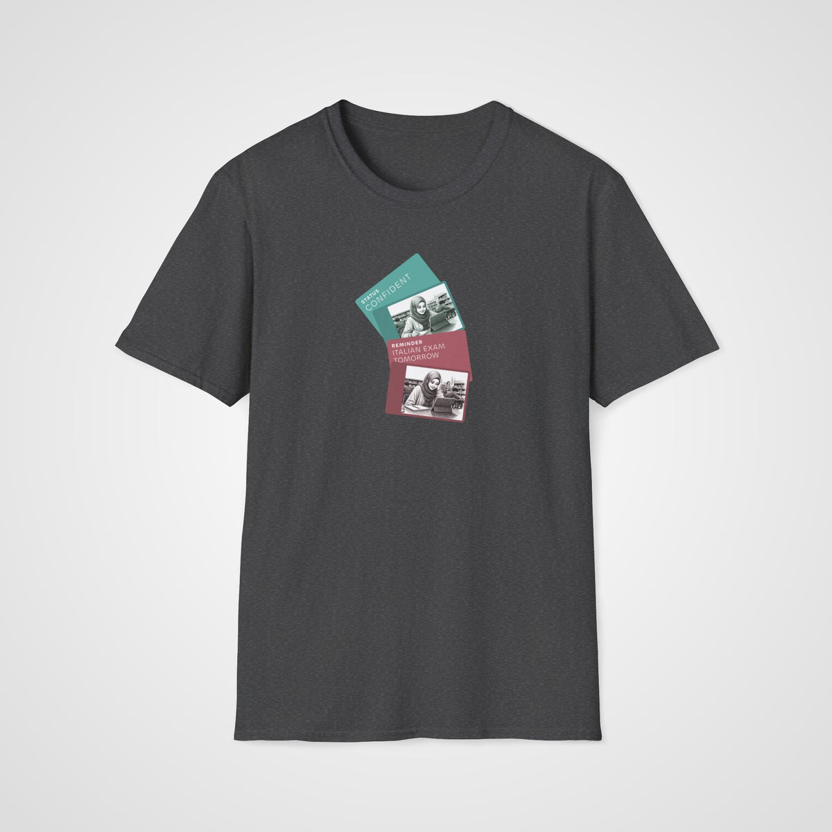 Italian Exam Tomorrow T-Shirt in Dark Heather