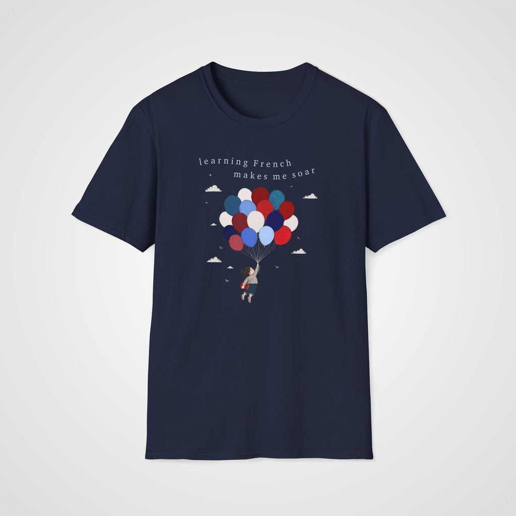 French & Balloons T-Shirt in Navy
