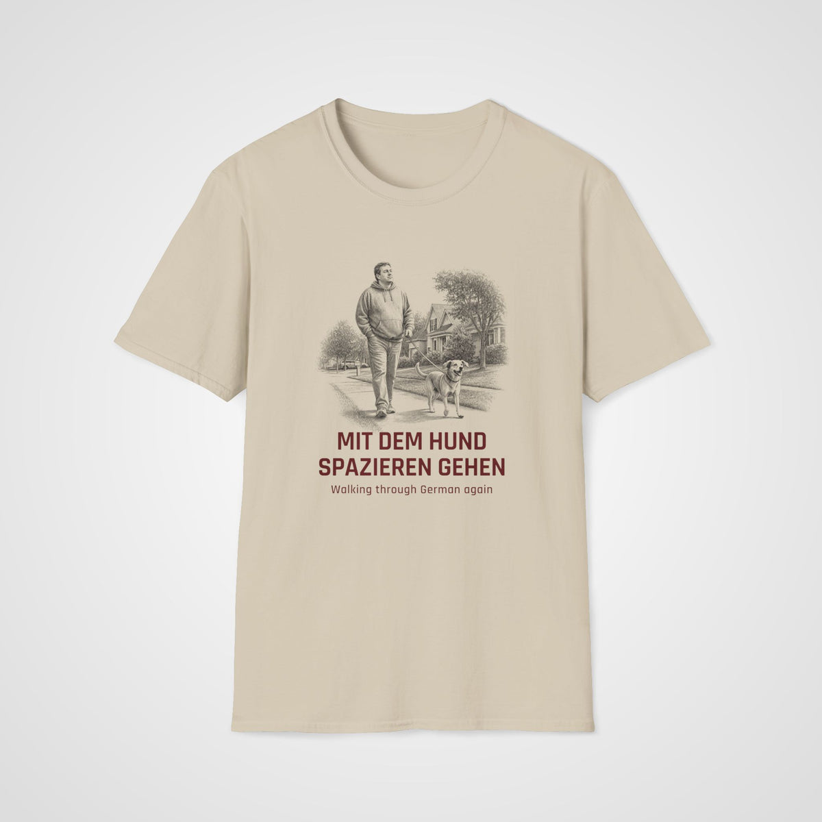 German Dog Walk T-Shirt in Sand