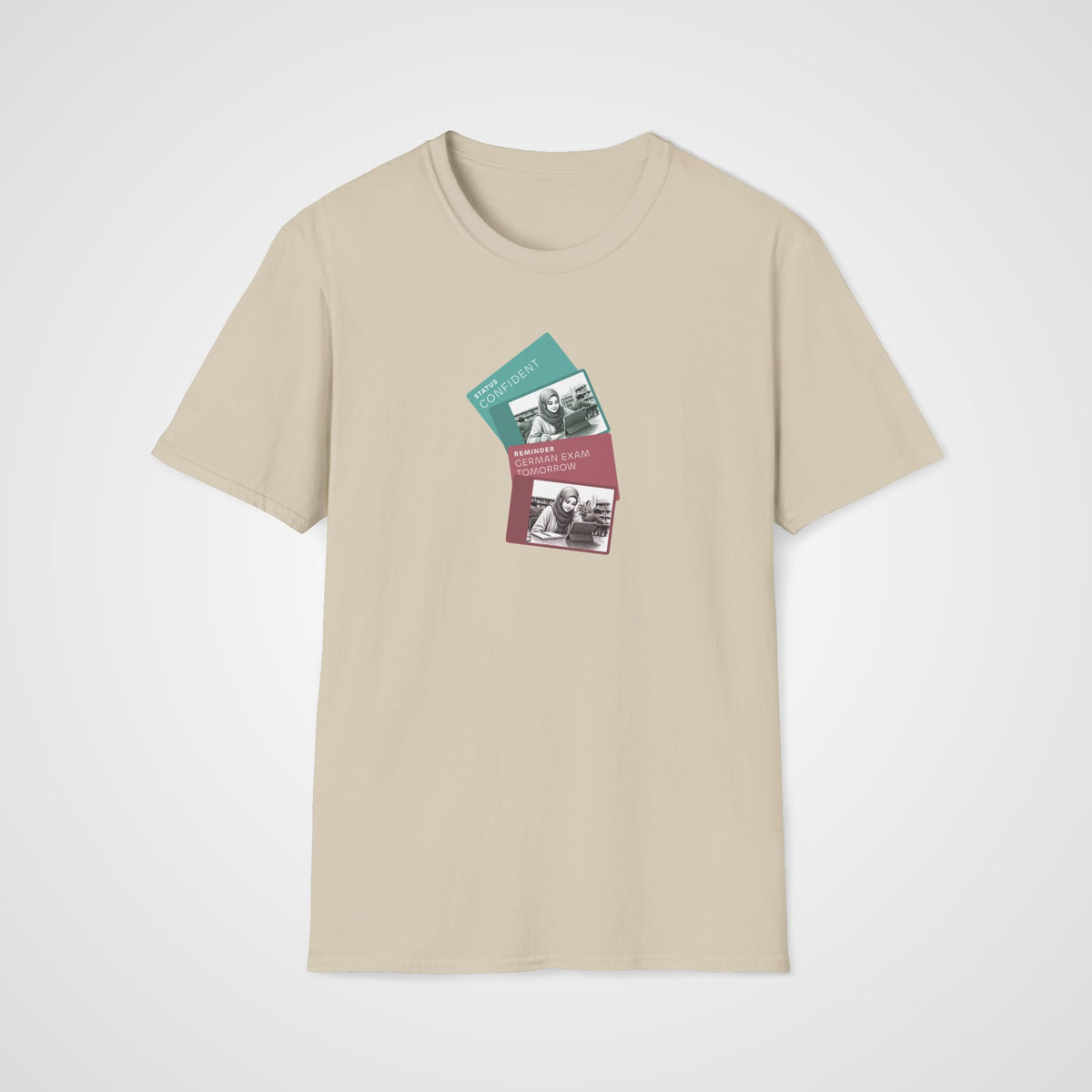 German Exam Tomorrow T-Shirt in Sand
