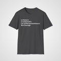 French & Bon Courage T-Shirt in Dark Heather