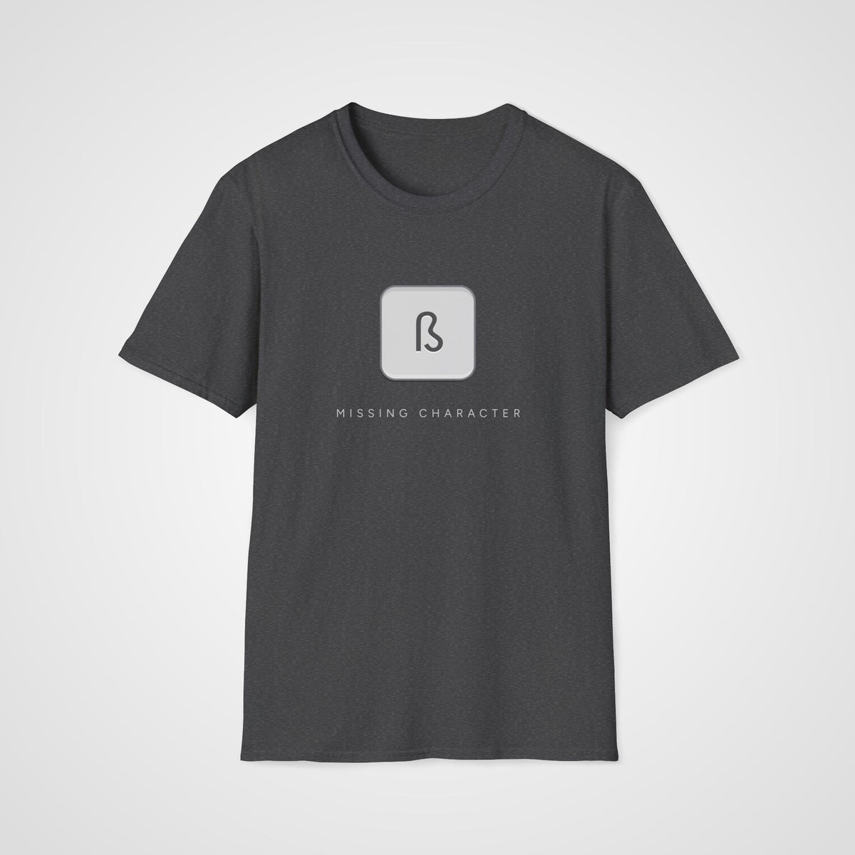 Missing ß Key German T-Shirt in Dark Heather