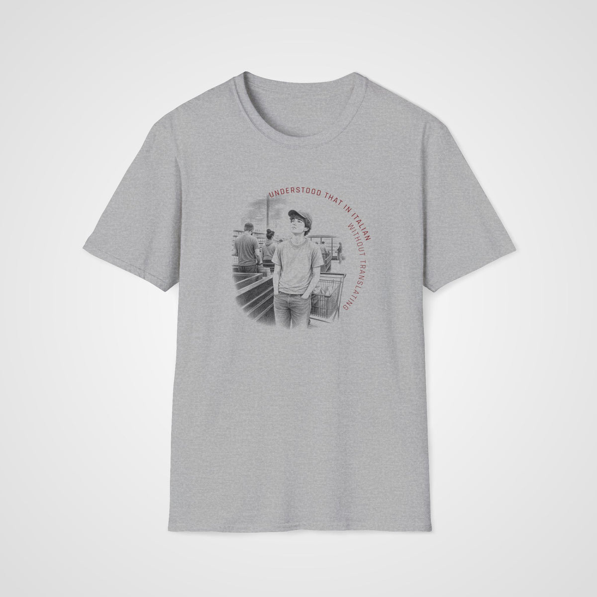 Thinking in Italian T-Shirt in Sport Gray