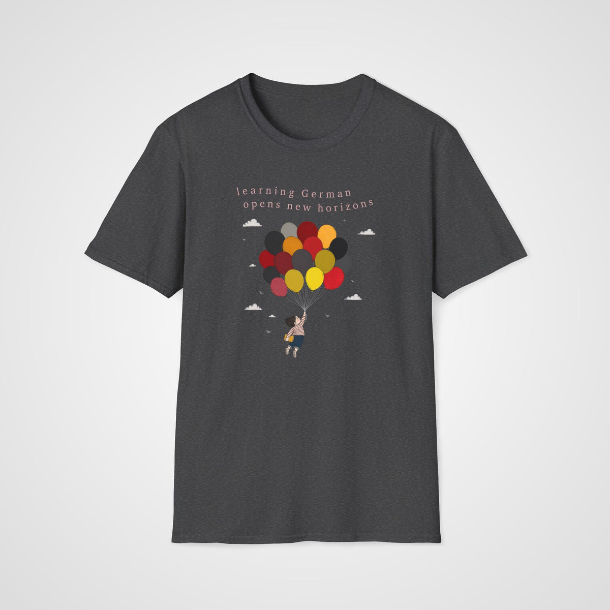 New Horizons German T-Shirt in Dark Heather