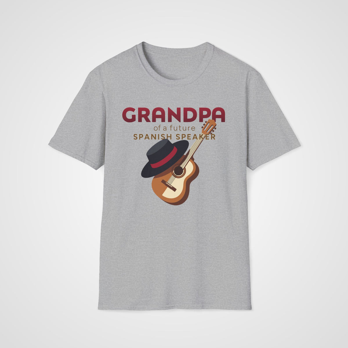Spanish Learner Grandpa T-Shirt in Sport Gray