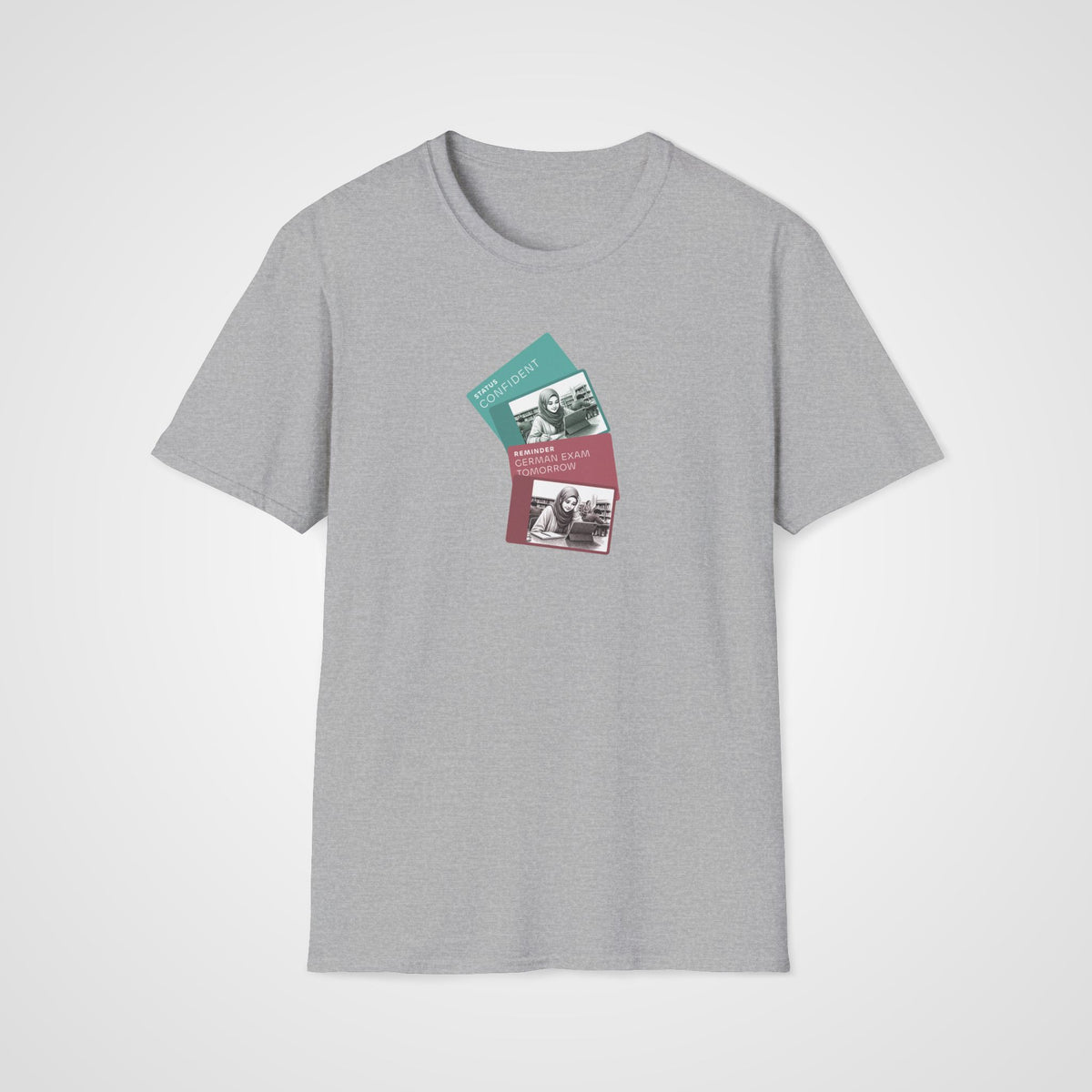 German Exam Tomorrow T-Shirt in Sport Gray
