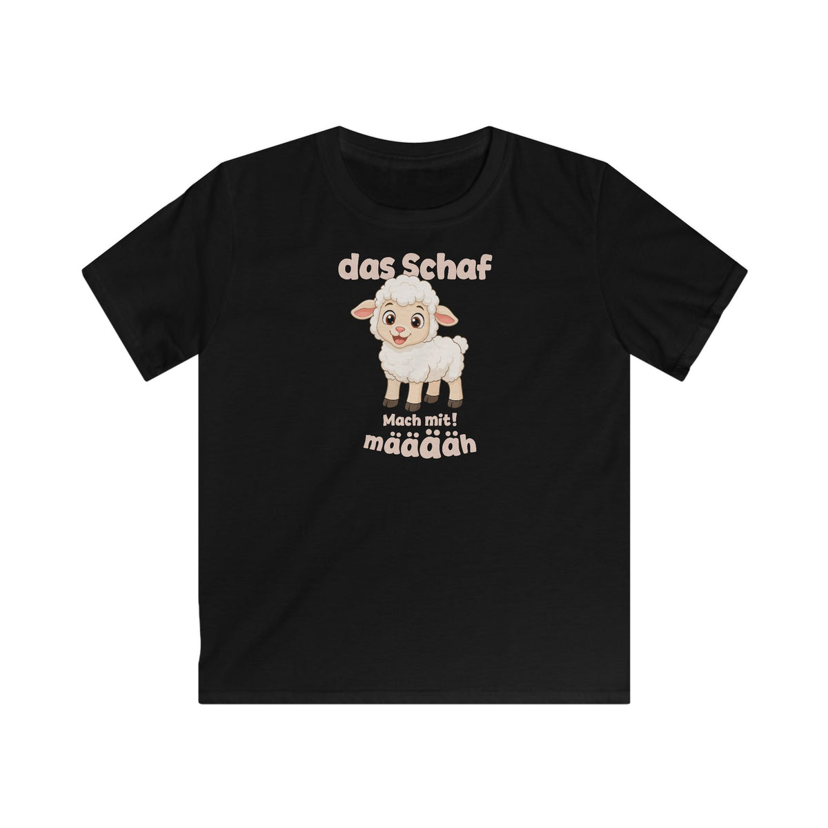 German Sheep Kids T-Shirt in Black