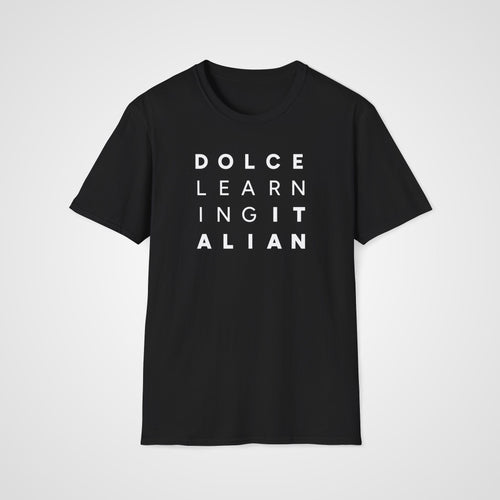 Dolce Learning Italian T-Shirt in Black