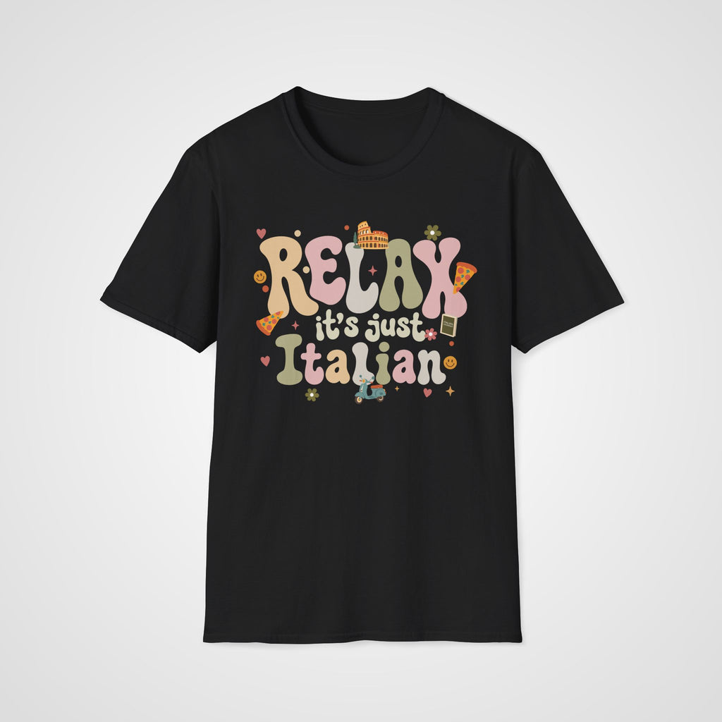 Relax, It’s Just Italian T-Shirt in Black