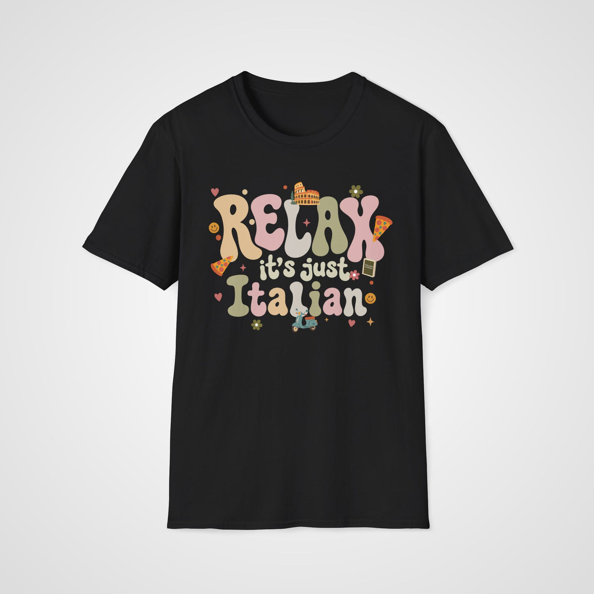 Relax, It’s Just Italian T-Shirt in Black