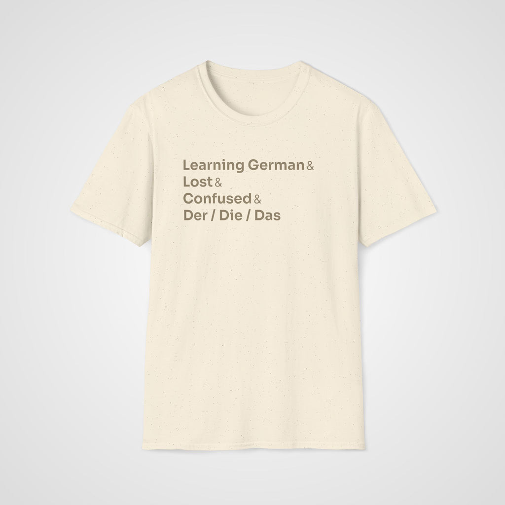 Der Die Das Confusion T-Shirt in Natural