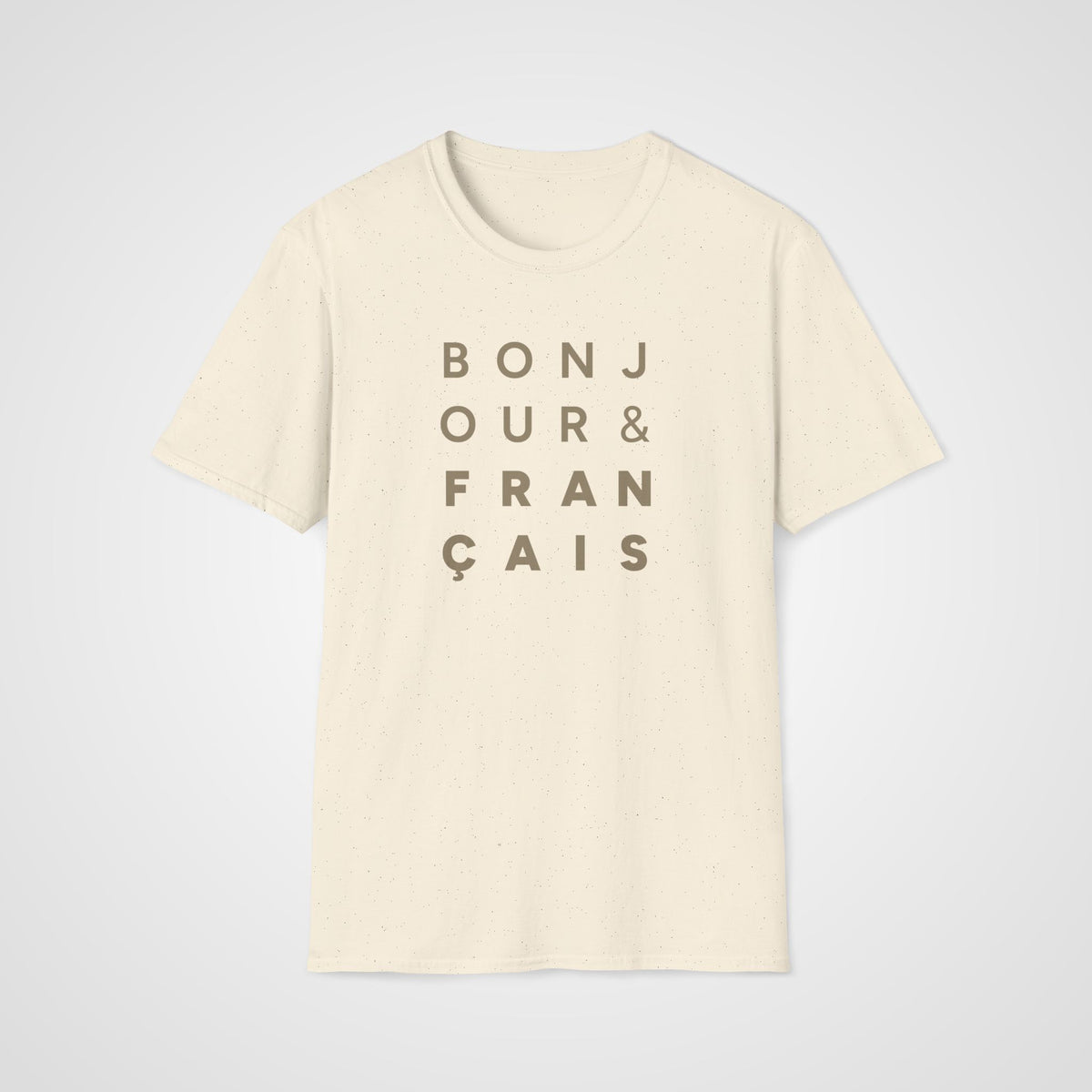 Bonjour & Français T-Shirt in Natural