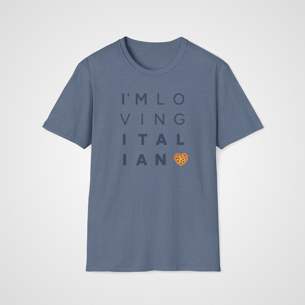 I'm Loving Italian T-Shirt in Heather Indigo