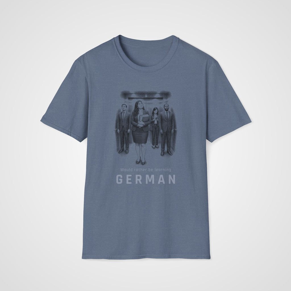 Learning German Instead T-Shirt in Heather Indigo