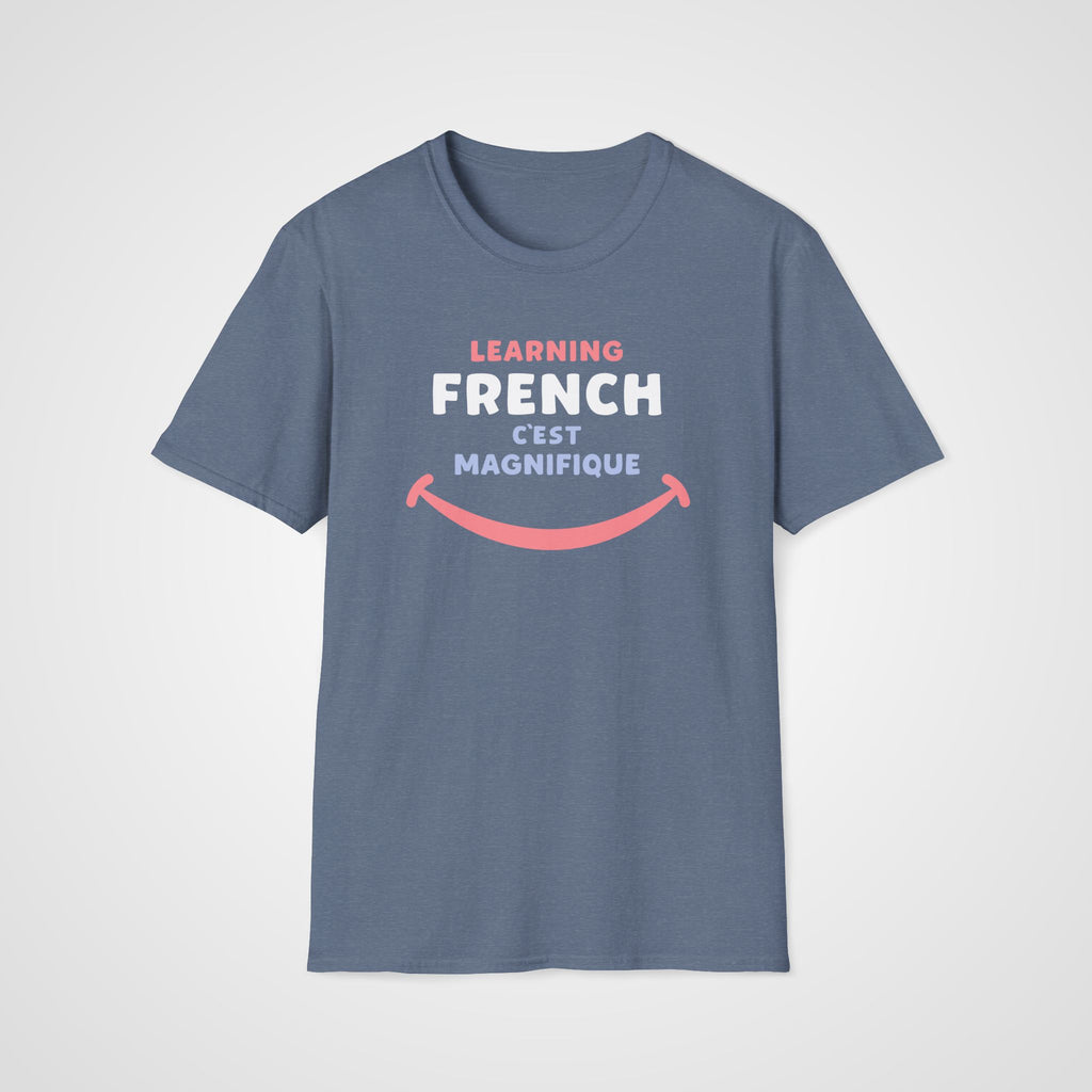 Magnifique French T-Shirt in Heather Indigo